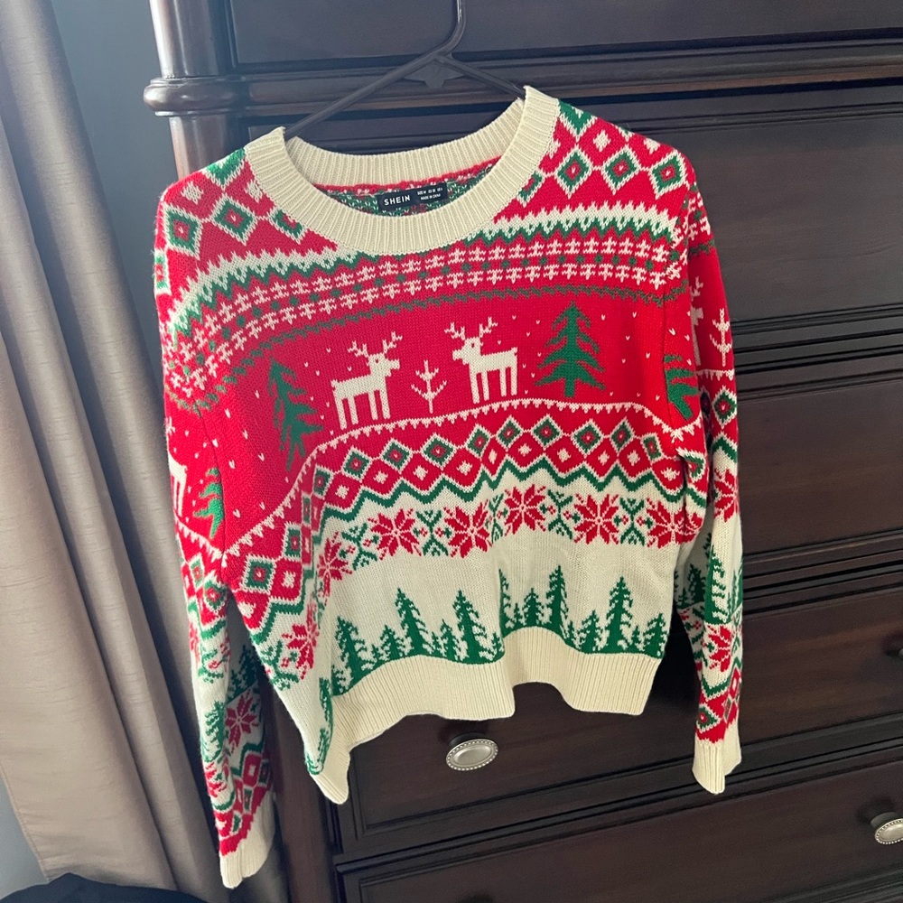 SHEIN Festive Knit Sweater